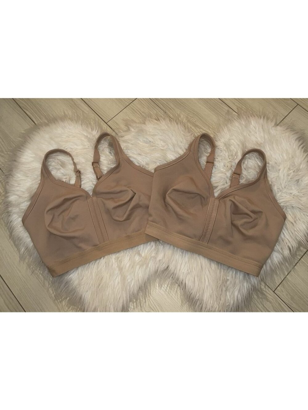 2 Soma Embraceable FC Wireless Unlined Bralettes Bras WF Womens 34H Tan